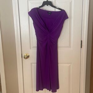 CHAPS small Purple Dress.  Slimming and stunning excellent preowned condition.